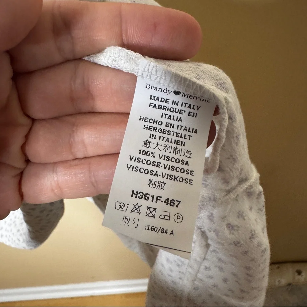 Brandy Melville Izzy Skirt White Maxi Floral Print Elastic Waist Boho - Picture 4 of 8